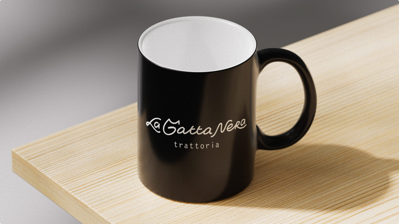 La Gatta Nera. Логотип и меню. Изображение 3